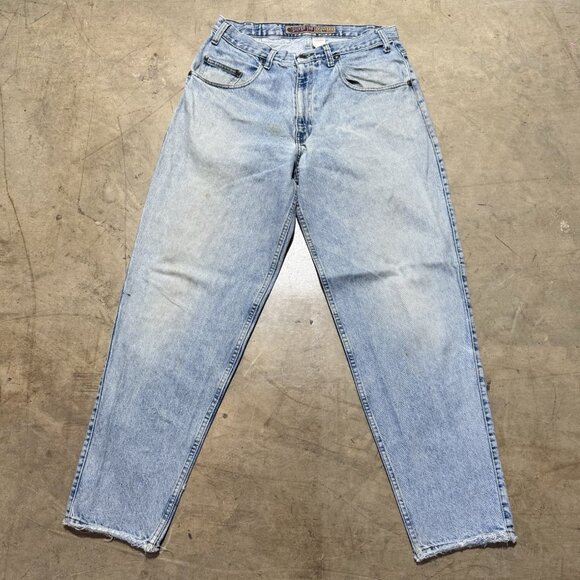 VINTAGE Levis Denim Jeans Mens 33x32 SilverTab 560 Wide Grunge USA 90s Y2K - Picture 1 of 12